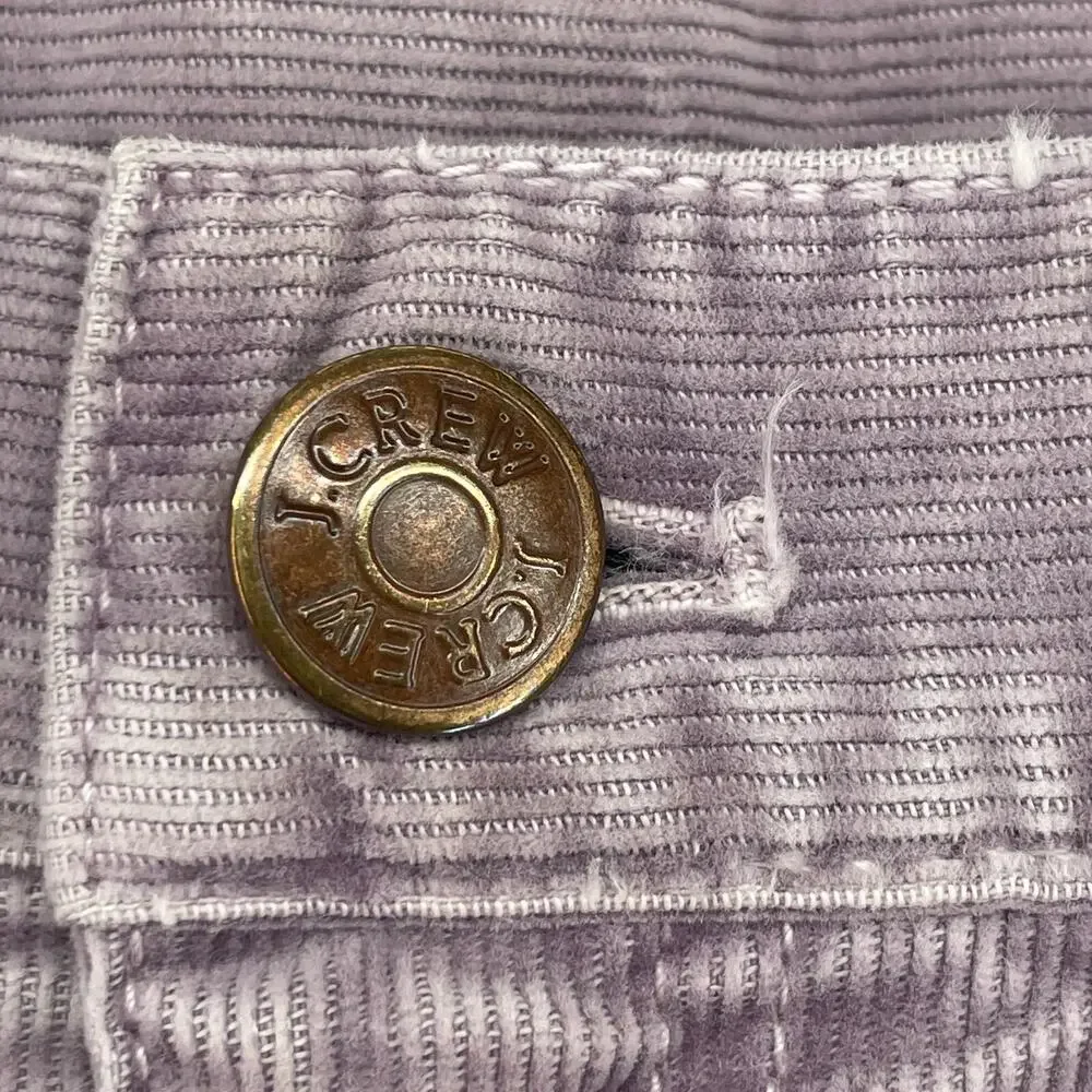 J.CREW Jeans Womens 28 Corduroy Toothpick Ankle Zip Skinny Cotton Stretch Purple